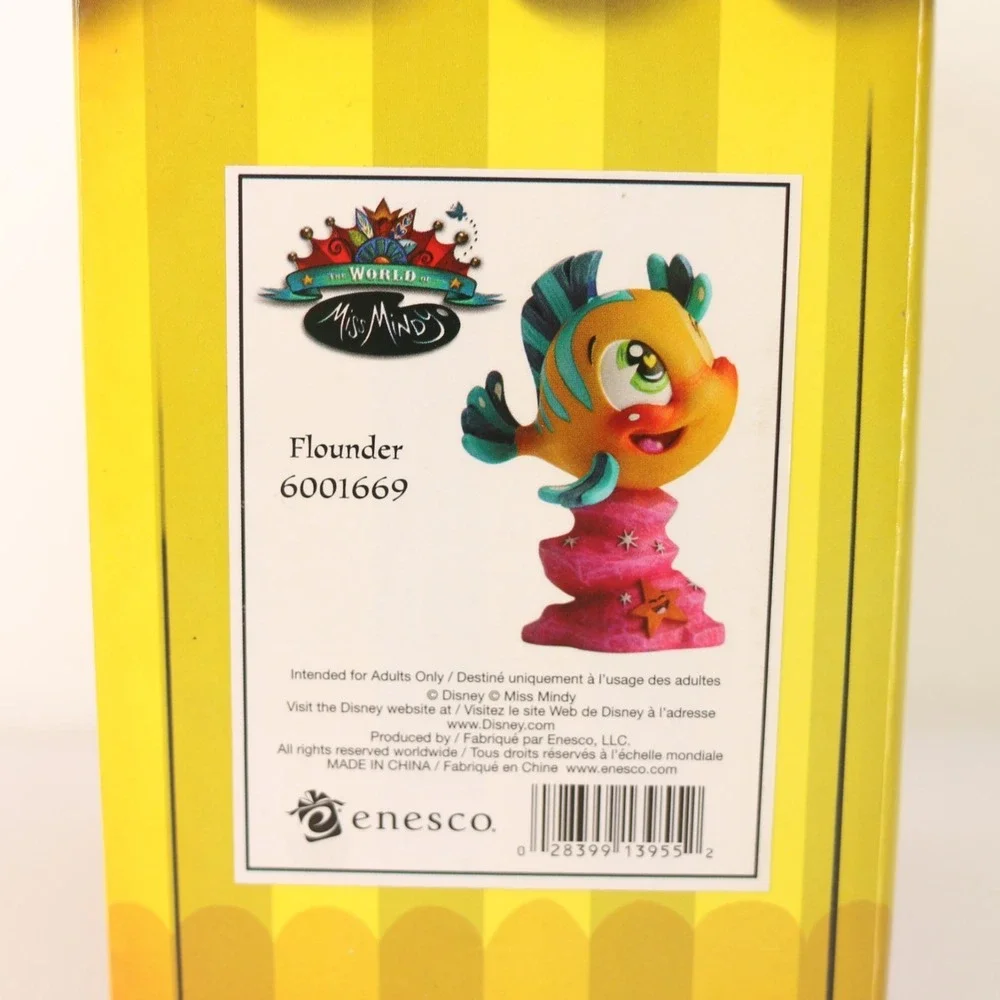 Disney Showcase Flounder Figurine Enesco 6001669 Little Mermaid Open Box